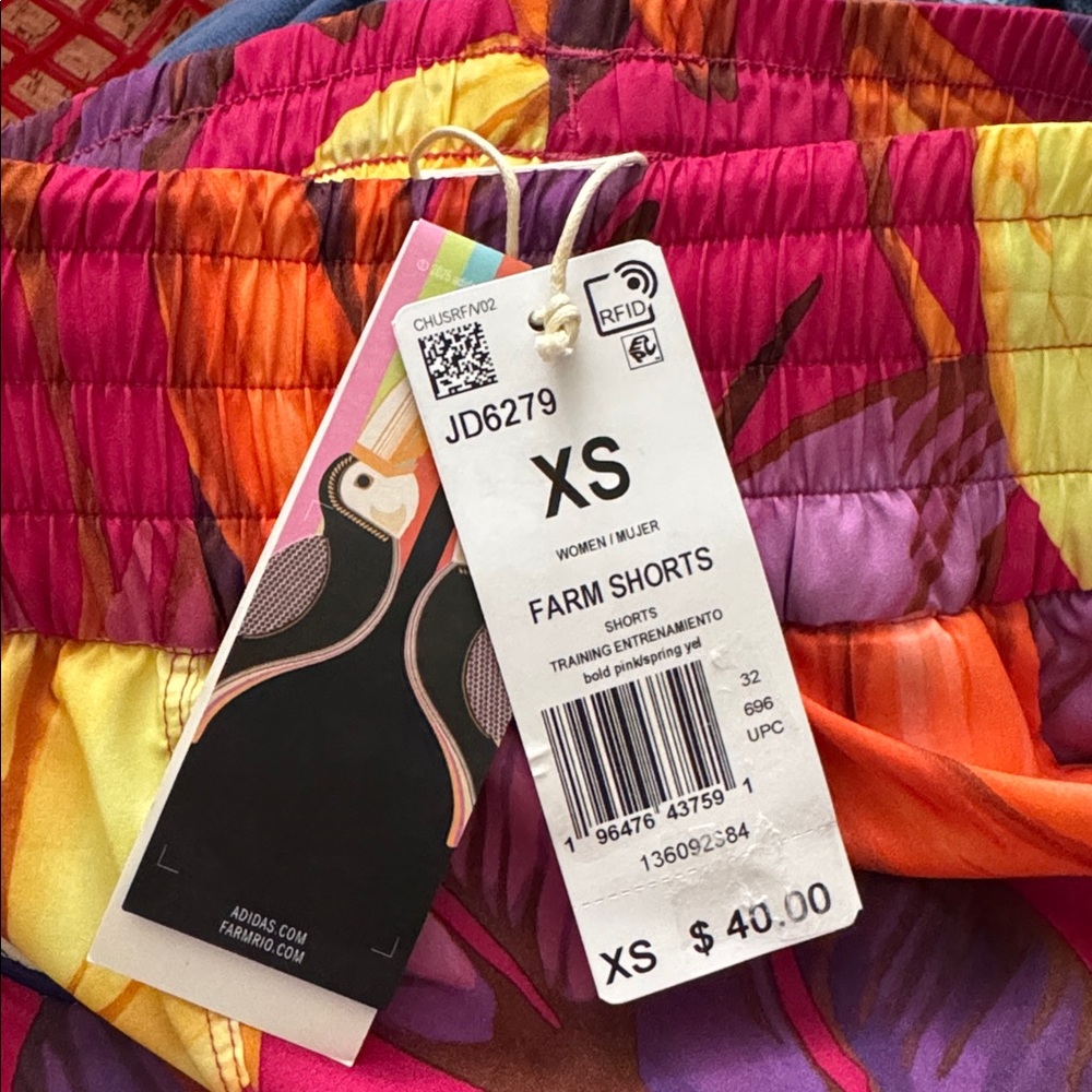 Adidas x Farm Rio Pacer Shorts Vibrant Athletic Shorts - Picture 9 of 9